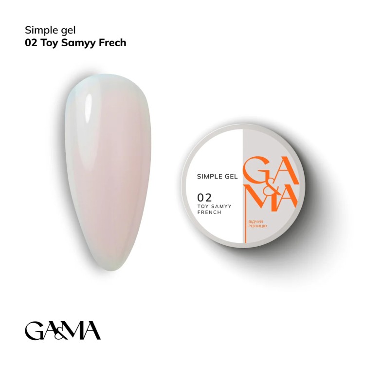 Simple gel 002 Toy samyy french 15 ml - nailyday.shop  